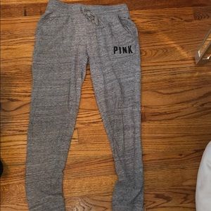 Grey pink sweatpants